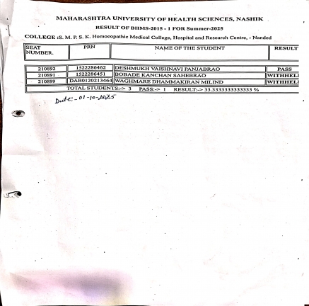 Exam Result Summer - 2025